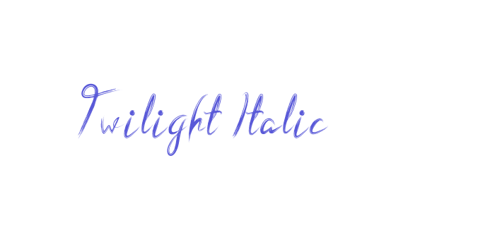 Twilight Italic Font Download