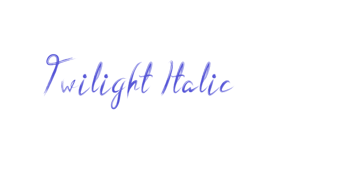 Twilight Italic Font