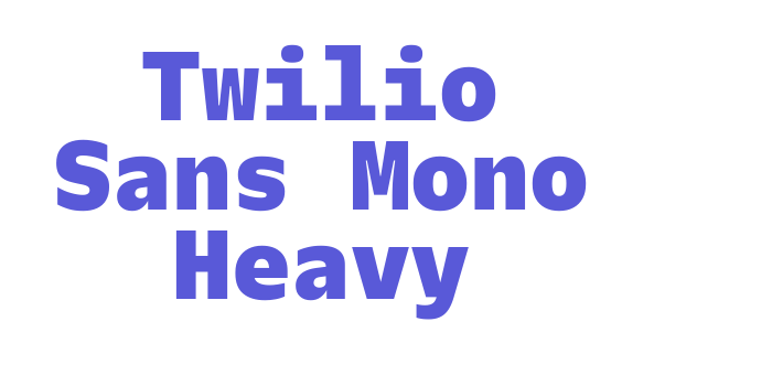 Twilio Sans Mono Heavy Font Download