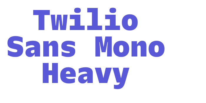 Twilio Sans Mono Heavy Font