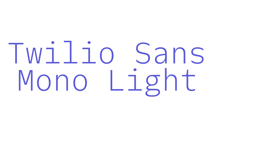 Twilio Sans Mono Light Font Download