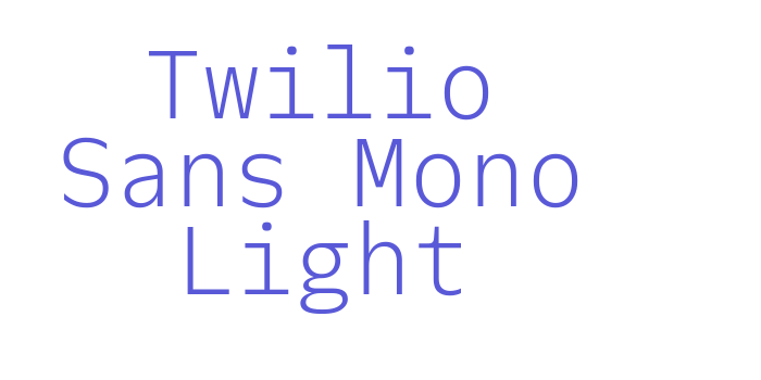 Twilio Sans Mono Light Font Download