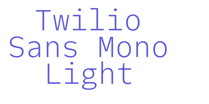 Twilio Sans Mono Light Font