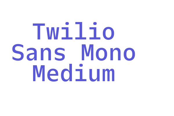 Twilio Sans Mono Medium Font