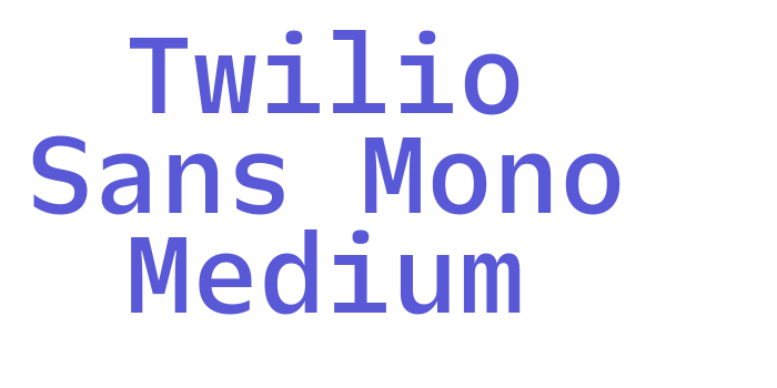 Twilio Sans Mono Medium Font