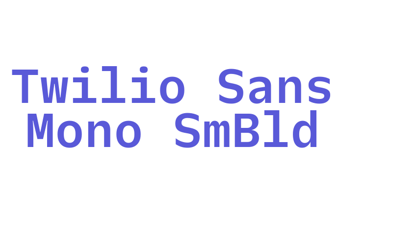 Twilio Sans Mono SmBld Font Download