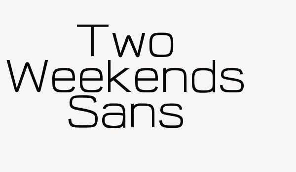 Two Weekends Sans Font