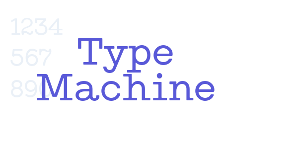 Type Machine font free