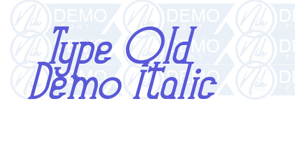 Type Old Demo Italic font free