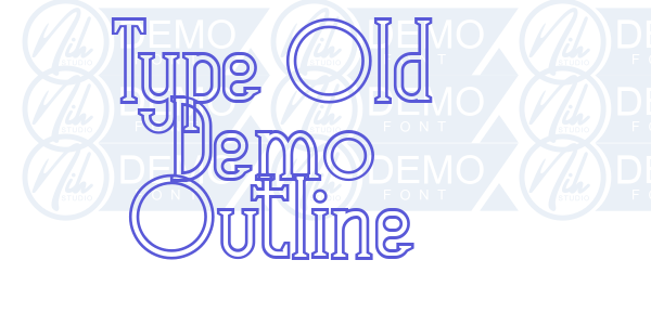 Type Old Demo Outline font free