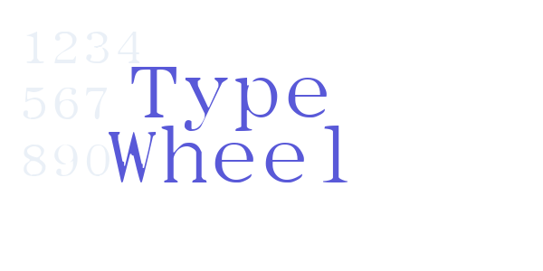 Type Wheel font