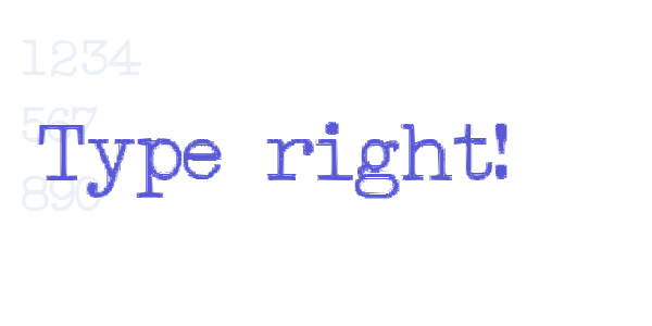 Type right! font