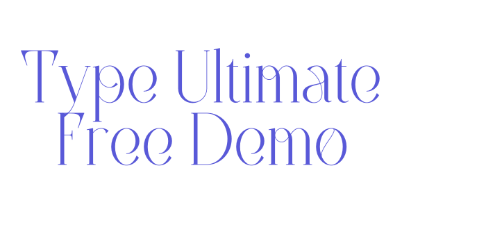 Type Ultimate Free Demo Font