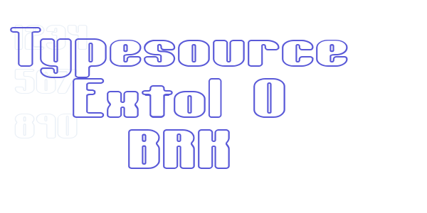 Typesource Extol O BRK font free