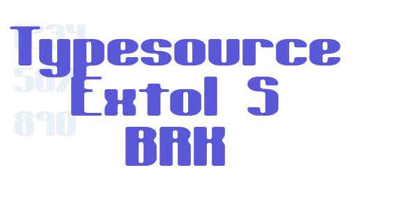 Typesource Extol S BRK font free