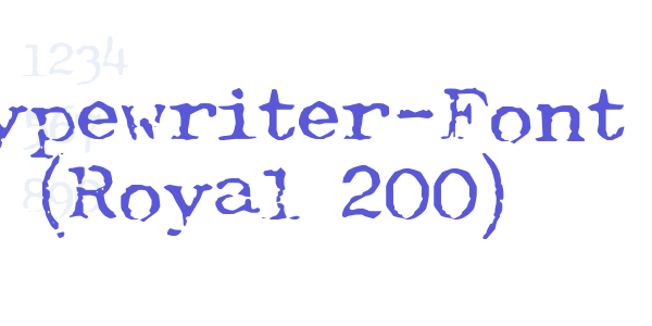 Typewriter-Font (Royal 200) font free