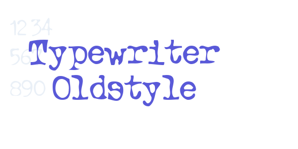 Typewriter Oldstyle font