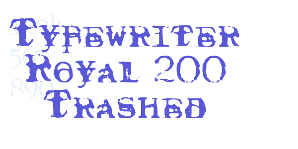 Typewriter Royal 200 Trashed font free