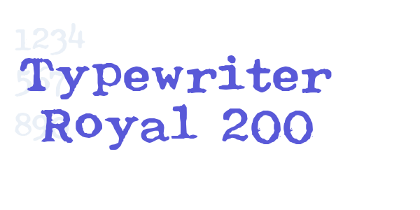 Typewriter Royal 200 font free