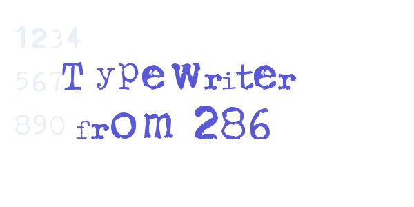 Typewriter from 286 font free