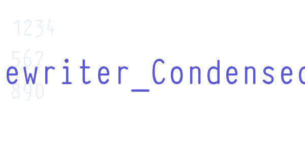 Typewriter_Condensed font