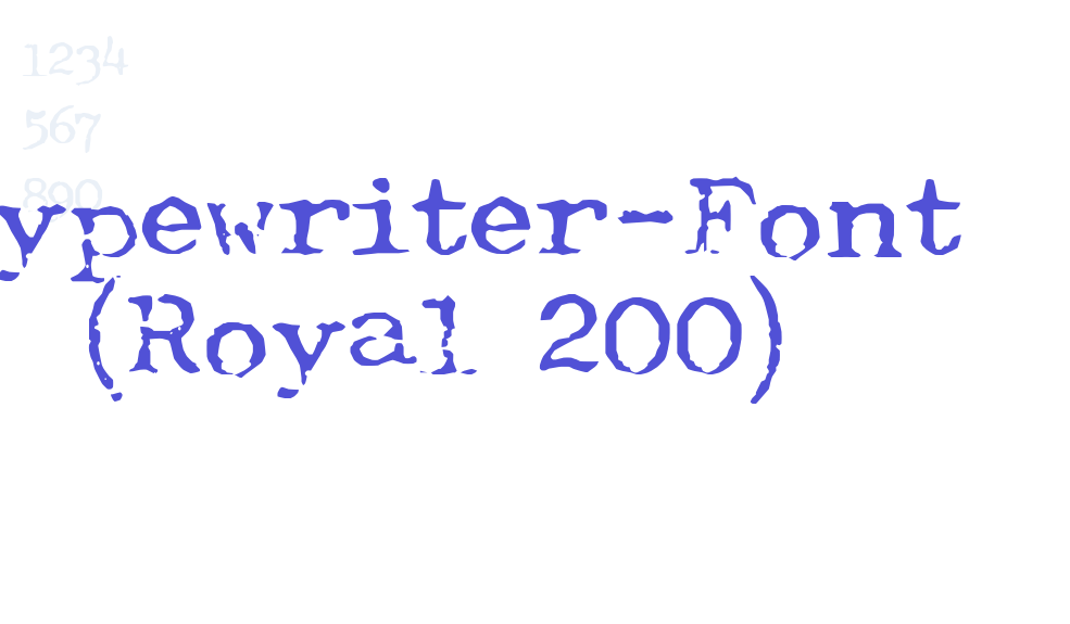 Typewriter-Font (Royal 200)-font-download