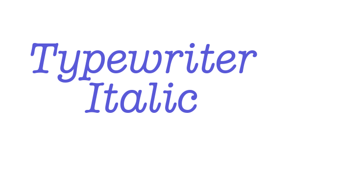 Typewriter Italic Font Download