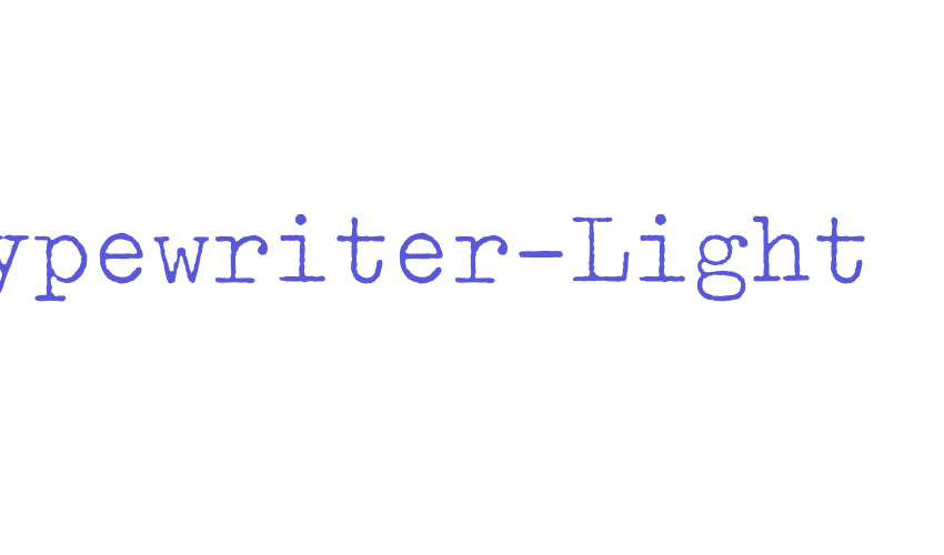 Typewriter-Light Font Download