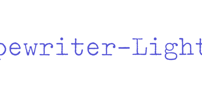 Typewriter-Light Font