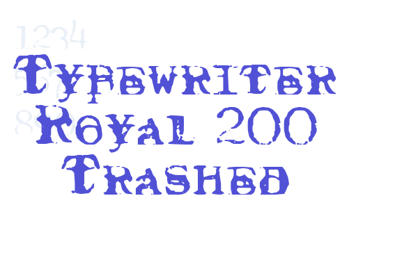 Typewriter Royal 200 Trashed Font Download