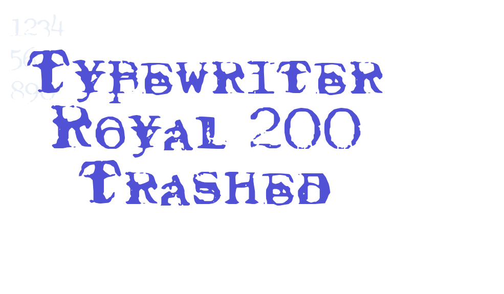 Typewriter Royal 200 Trashed-font-download