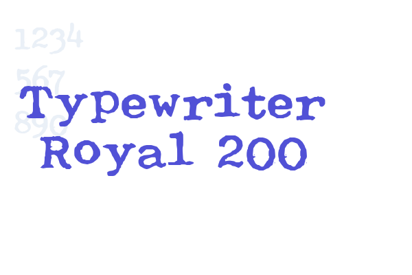 Typewriter Royal 200 Font Download