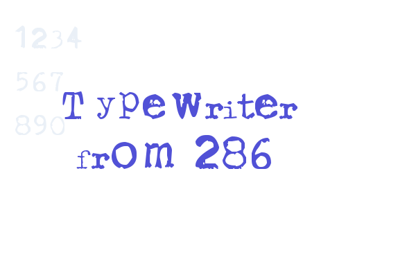 Typewriter from 286 Font Download