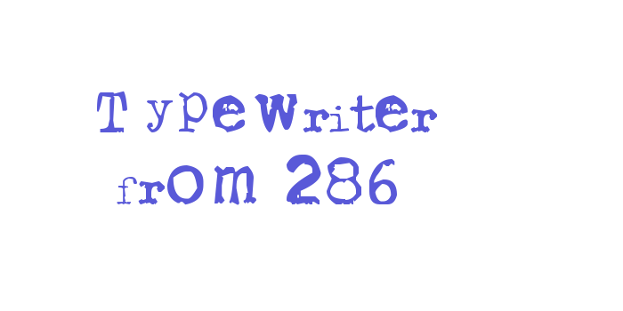 Typewriter from 286 Font Download