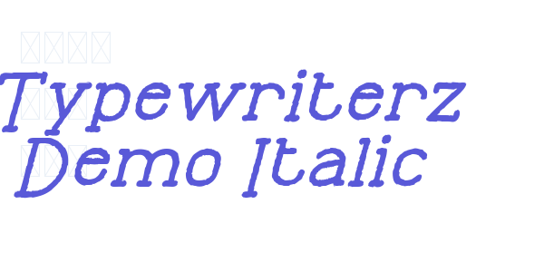 Typewriterz Demo Italic font