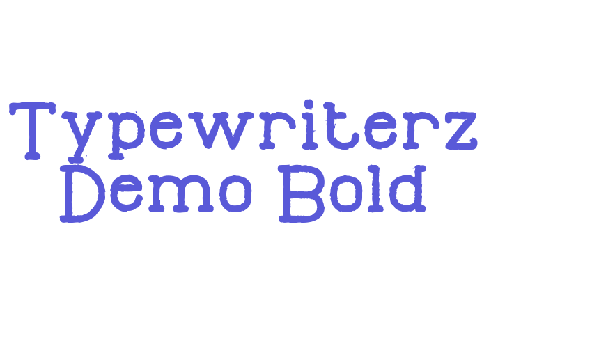 Typewriterz Demo Bold Font Download