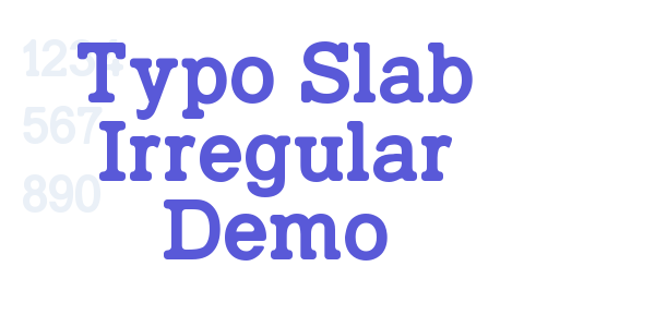 Typo Slab Irregular Demo font