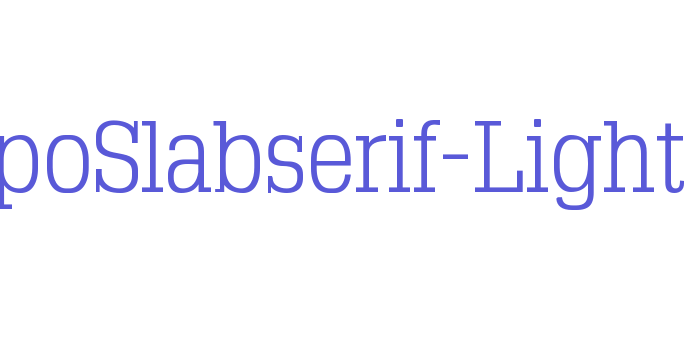 TypoSlabserif-Light Font