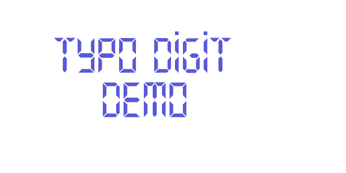 Typo Digit Demo Font