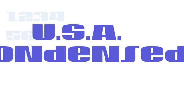 U.S.A. Condensed font free