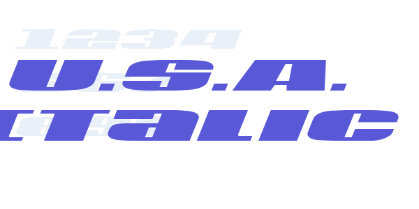 U.S.A. Italic font free