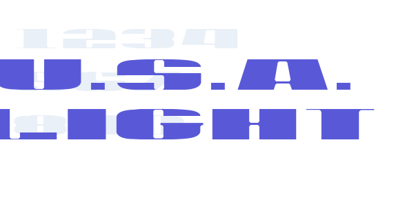 U.S.A. Light font free