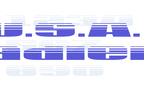 U.S.A. Gradient Font