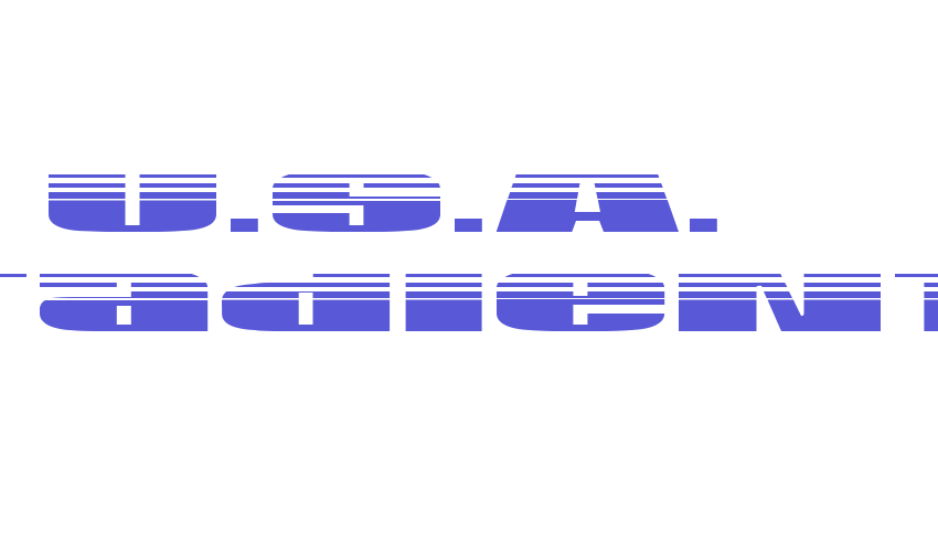 U.S.A. Gradient Font