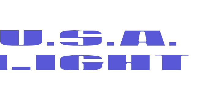 U.S.A. Light Font Download