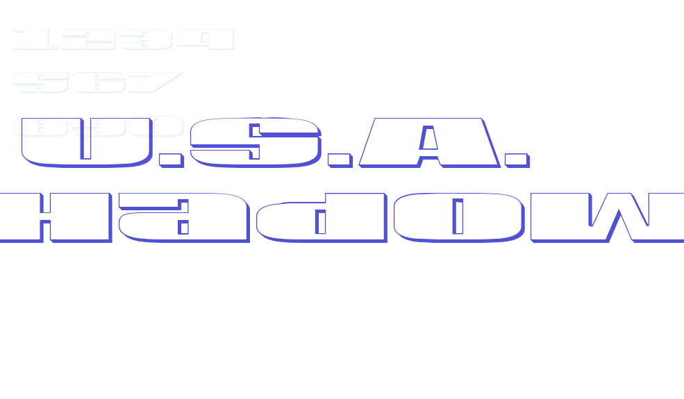 U.S.A. Shadow-font-download