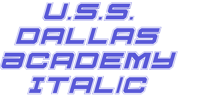 U.S.S. Dallas Academy Italic Font Download