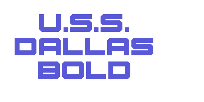 U.S.S. Dallas Bold Font Download