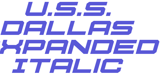 U.S.S. Dallas Expanded Italic Font Download