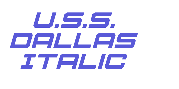 U.S.S. Dallas Italic Font Download